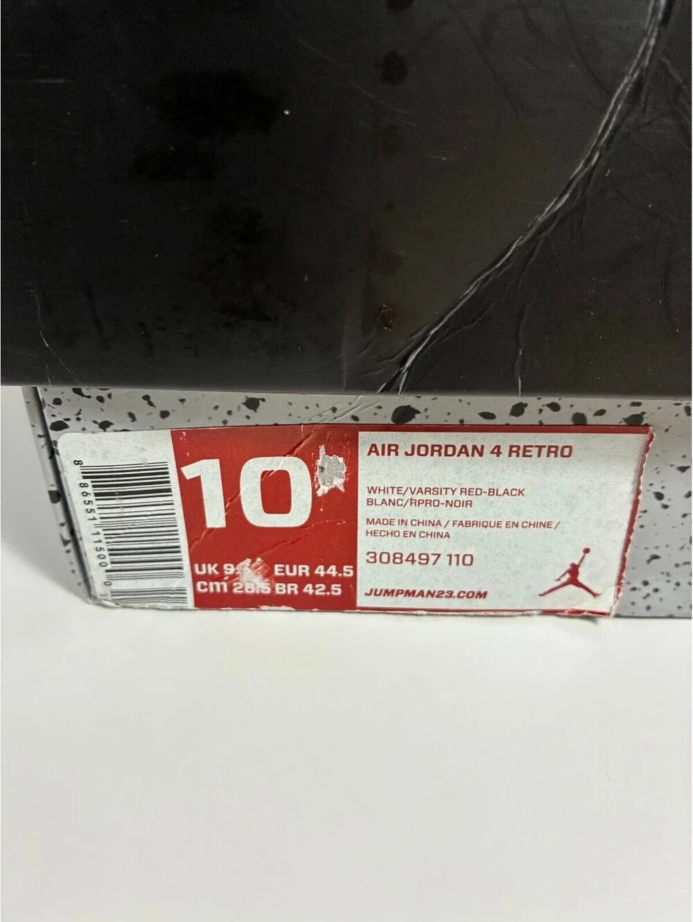 Size 10 - Nike Air Jordan 4 Retro Fire Red